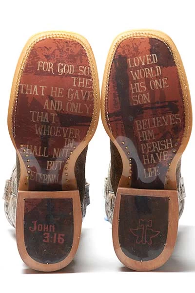 Men's Tin Haul John 3:16 Boot #14-020-0007-0301BR 2 Men's Tin Haul John 3:16 Boot #14-020-0007-0301BR - Image 2