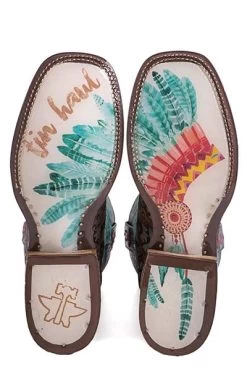 Women's Tin Haul Painted Warrior Boot #14-021-0077-1430BR -Western Boots 5361ee614cc2ead81b07111ae65ebdac