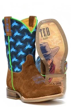 Youth's Tin Haul Kaleidoscope Western Boot #14-119-0101-5014 -Western Boots 6385375135338df012e3237aa482bce3