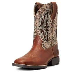 Youth Ariat VentTek Koel Leopard Western Boot #10040258