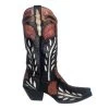 Women's Dan Post Black With Floral Snip Toe #DP4350