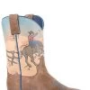 Children's Roper Tan Print Square Toe Boot #09-018-7022-8256TA