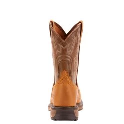 Men's Ariat WorkHog Brown & Green Composite Work Boot #10001191 -Western Boots F18 MNS Workhog Pullon CT Simmons 10001191 heel