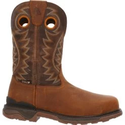 Men's Rocky 2-Tone Brown Carbon Toe Work Boot #RKW0350 11 Men's Rocky 2-Tone Brown Carbon Toe Work Boot #RKW0350 -Western Boots RKW0350 profile