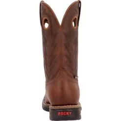 Men's Rocky Long Range Waterproof Work Boot #RKW039 -Western Boots RKW0390 back
