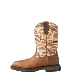Men's Ariat WorkHog Patriot Work Boot #10023100 7 Men's Ariat WorkHog Patriot Work Boot #10023100 -Western Boots S18 MNS WORK Holt 10023100 side