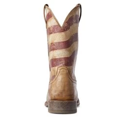Men's Ariat Distressed Brown And Flag Circuit Proud Boots #10031513 -Western Boots S20 MNS WEST Couto 10031513 heel