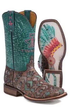 Women's Tin Haul Painted Warrior Boot #14-021-0077-1430BR -Western Boots a5f95121a527cd380aca40ce0fdfe587