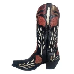 Women's Dan Post Black With Floral Snip Toe #DP4350 -Western Boots cf5fbc798dc0f650348061fa84b7c70f
