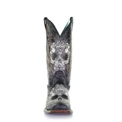 Women's Corral White Skull & Studs Boot #Z5005 -Western Boots z5005b